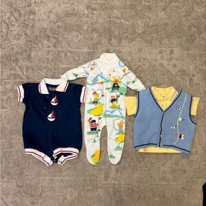Vintage Baby Nautical & Golf Clothing Lot
